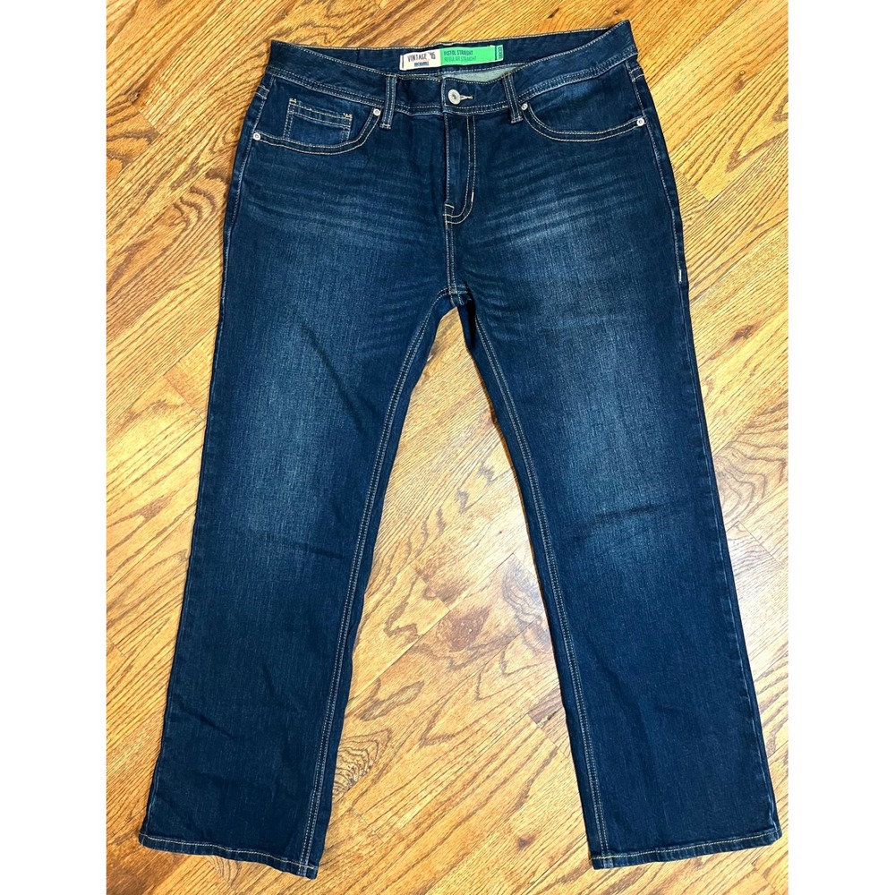 Rock and Roll Denim Vintage 46 Pistol Straight Jeans Dark Wash Mens 38x32